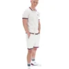 Chemise en maille crochetée Gardenia Domenico avec bordures contrastées