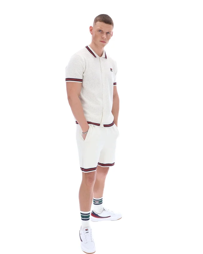 Chemise en maille crochetée Gardenia Domenico avec bordures contrastées