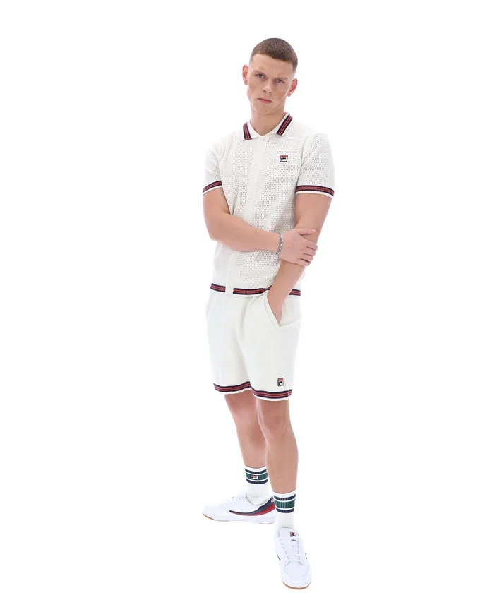 Chemise en maille crochetée Gardenia Domenico avec bordures contrastées
