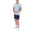 Chemise en maille crochetée Skyway Domenico avec bordures contrastées