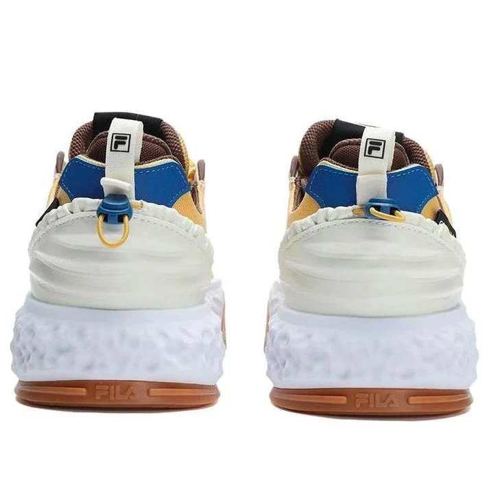 Court Deluxe Low « Blanc Marron Jaune »