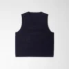 Débardeur court en maille bleu nuit