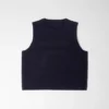 Débardeur court en maille bleu nuit