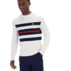 Gardenia Giuseppe : pull à col rond en maille rayée