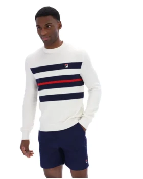 Gardenia Giuseppe : pull à col rond en maille rayée