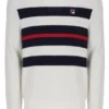 Gardenia Giuseppe : pull à col rond en maille rayée