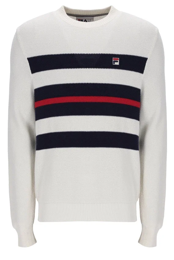 Gardenia Giuseppe : pull à col rond en maille rayée