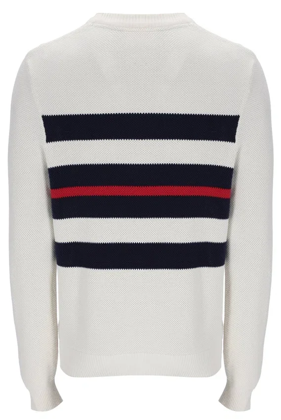 Gardenia Giuseppe : pull à col rond en maille rayée