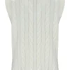 Gilet en maille torsadée Gardenia Rufus Archive