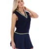 Gilet en maille torsadée Jorja bleu marine de Fila