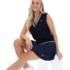 Gilet en maille torsadée Jorja bleu marine de Fila