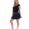 Gilet en maille torsadée Jorja bleu marine de Fila