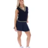 Gilet en maille torsadée Jorja bleu marine de Fila