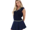 Gilet en maille torsadée Jorja bleu marine de Fila