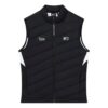 Gilet sans manches à col montant imprimé « Athletics » « Noir Blanc »