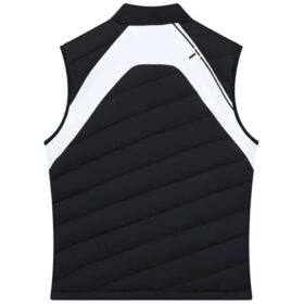 Gilet sans manches à col montant imprimé « Athletics » « Noir Blanc »