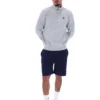 Gris chiné : Ramy F-Box à 1/4 de zip avec poignets teints dans la masse