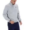 Gris chiné : Ramy F-Box à 1/4 de zip avec poignets teints dans la masse