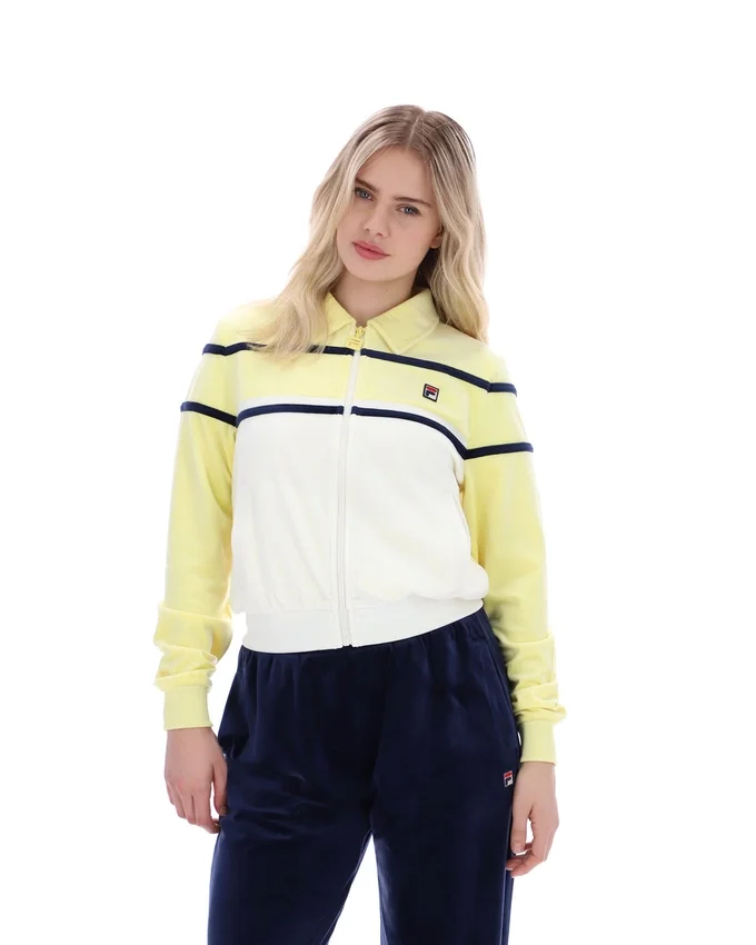 Haut court zippé Giovana Jaune Cire