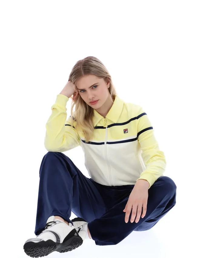 Haut court zippé Giovana Jaune Cire