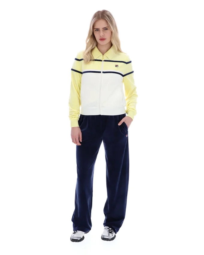 Haut court zippé Giovana Jaune Cire