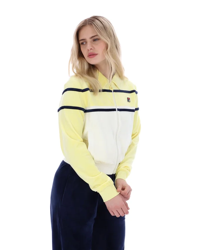 Haut court zippé Giovana Jaune Cire
