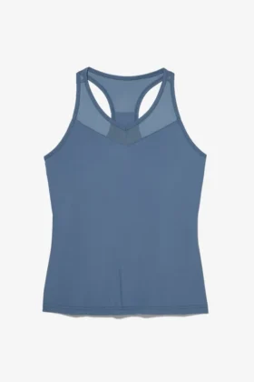 Haut de tennis bleu à dos nageur Essential