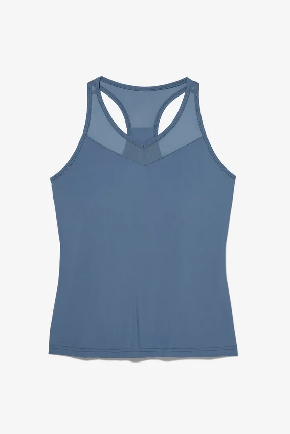 Haut de tennis bleu à dos nageur Essential