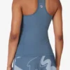 Haut de tennis bleu à dos nageur Essential