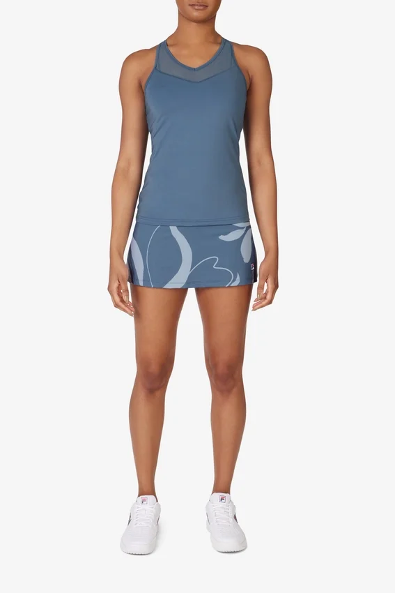 Haut de tennis bleu à dos nageur Essential