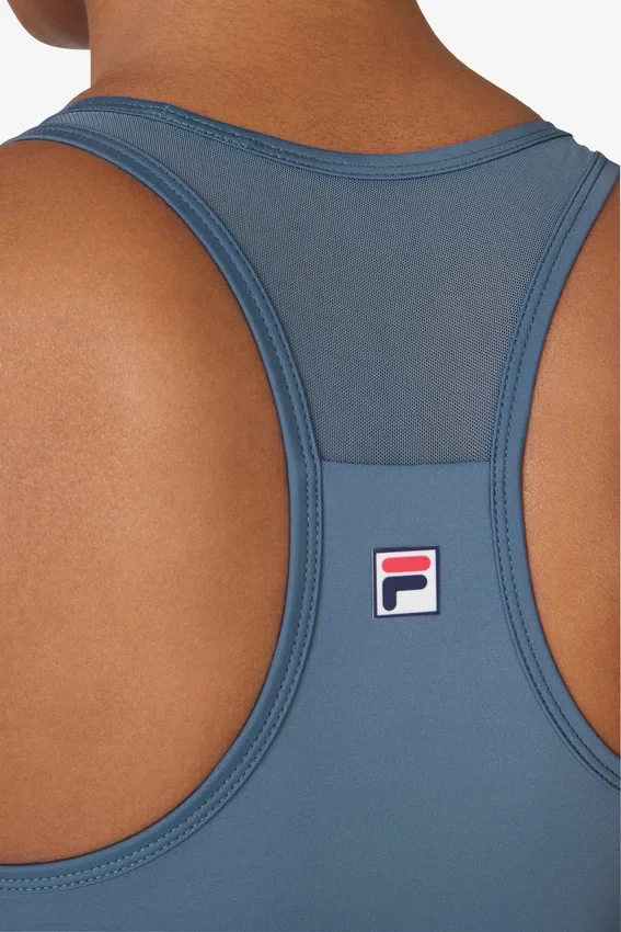 Haut de tennis bleu à dos nageur Essential