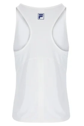 Haut de tennis sans manches pour femme, blanc cassé