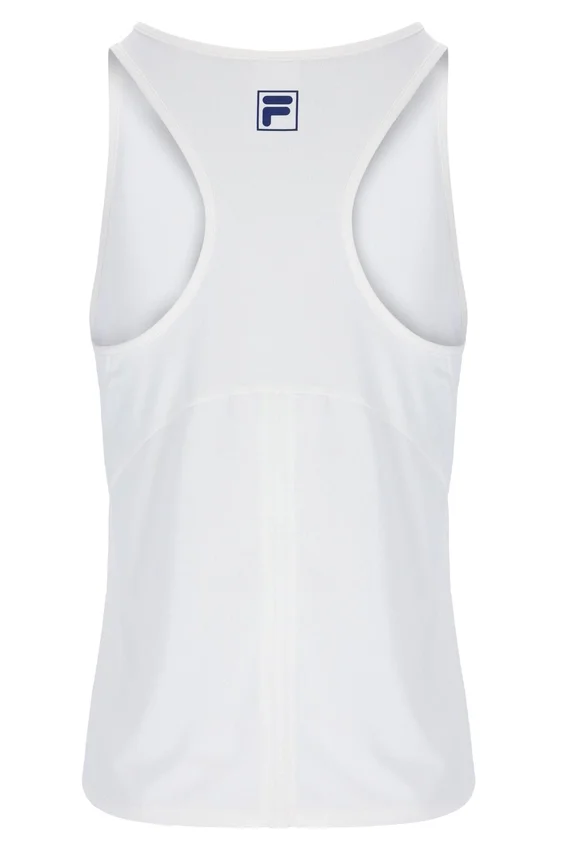 Haut de tennis sans manches pour femme, blanc cassé