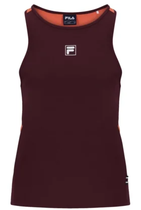 Haut de tennis sans manches pour femme, couleur vin