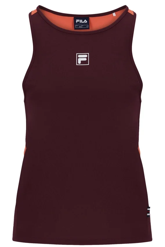 Haut de tennis sans manches pour femme, couleur vin