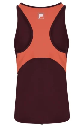 Haut de tennis sans manches pour femme, couleur vin