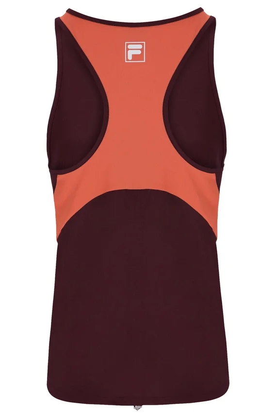 Haut de tennis sans manches pour femme, couleur vin
