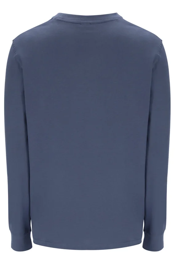 Haut rayé à manches longues en denim indigo vintage
