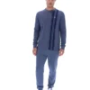 Haut rayé à manches longues en denim indigo vintage