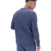 Haut rayé à manches longues en denim indigo vintage