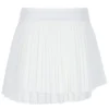Jupe de tennis plissée croisée pour femme, blanc cassé