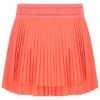 Jupe de tennis plissée croisée pour femme, orange fluo