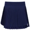 Jupe de tennis plissée à nouer pour femme, bleu marine