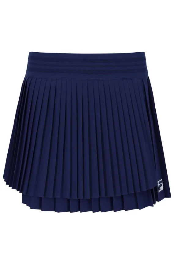 Jupe de tennis plissée à nouer pour femme, bleu marine