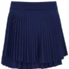 Jupe de tennis plissée à nouer pour femme, bleu marine
