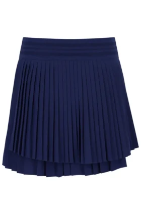 Jupe de tennis plissée à nouer pour femme, bleu marine