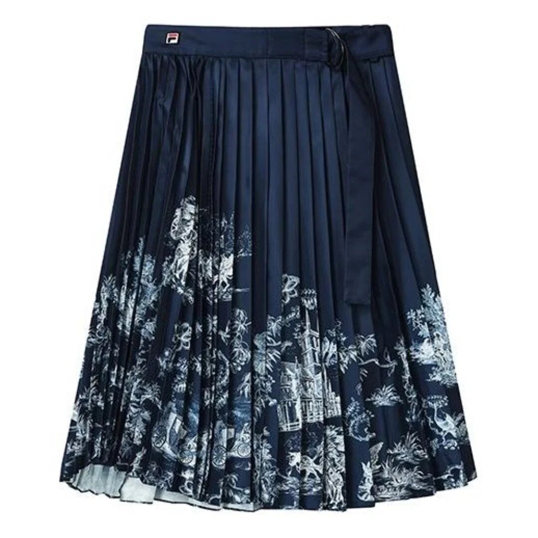 Jupe longue décontractée « Navy White »