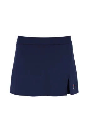 Jupe-short de tennis à fente bleu marine pour femme