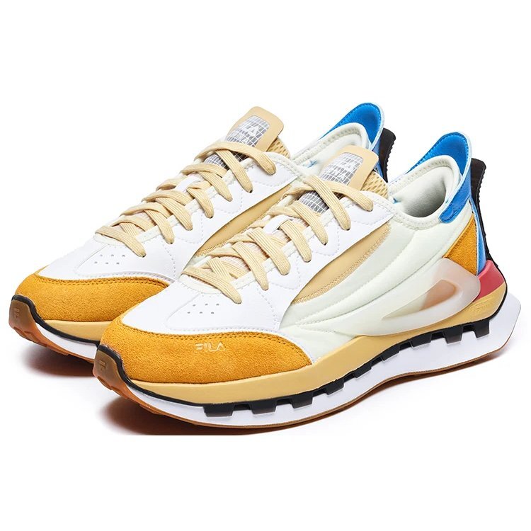 KM Shoes « Blanc Jaune Bleu »