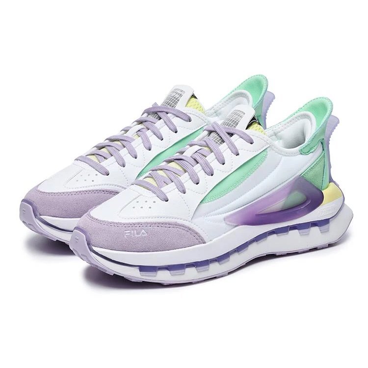 KM Shoes « Blanc, violet, aqua »